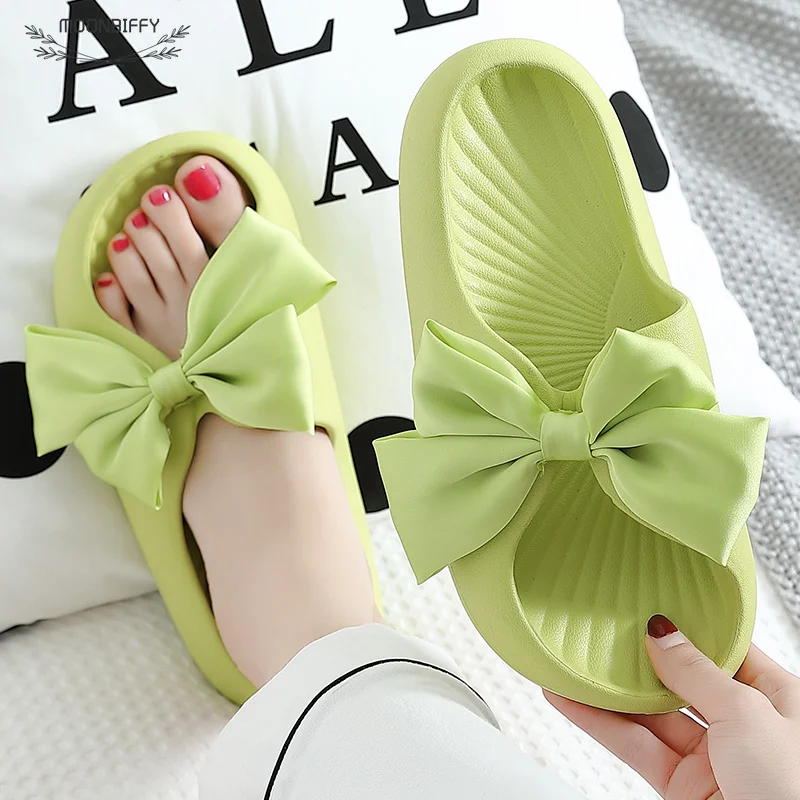 

Hotest Summer Big BowKnot Non-slip Soft EVA Sole Women Slippers Casual Indoor Sandals Beach Home Slipper Ladies Shoes