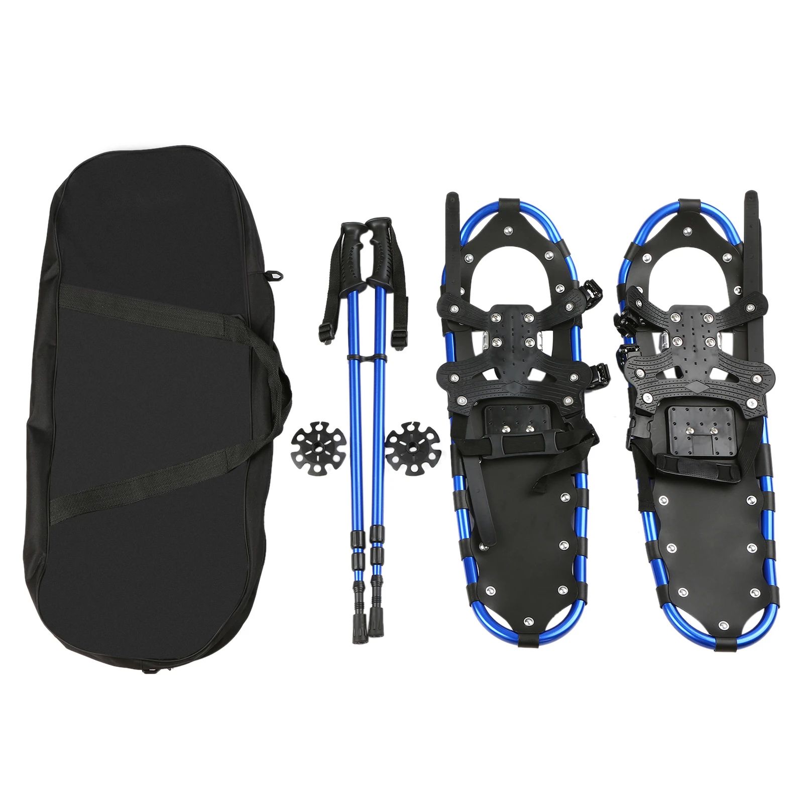 ROEAMOutdoorSnowshoeswithAdjustablePolesCarryBagSkisAntiskid