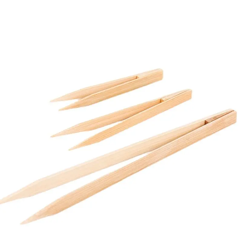 

30 шт., деревянные щипцы для чая, из натурального бамбука