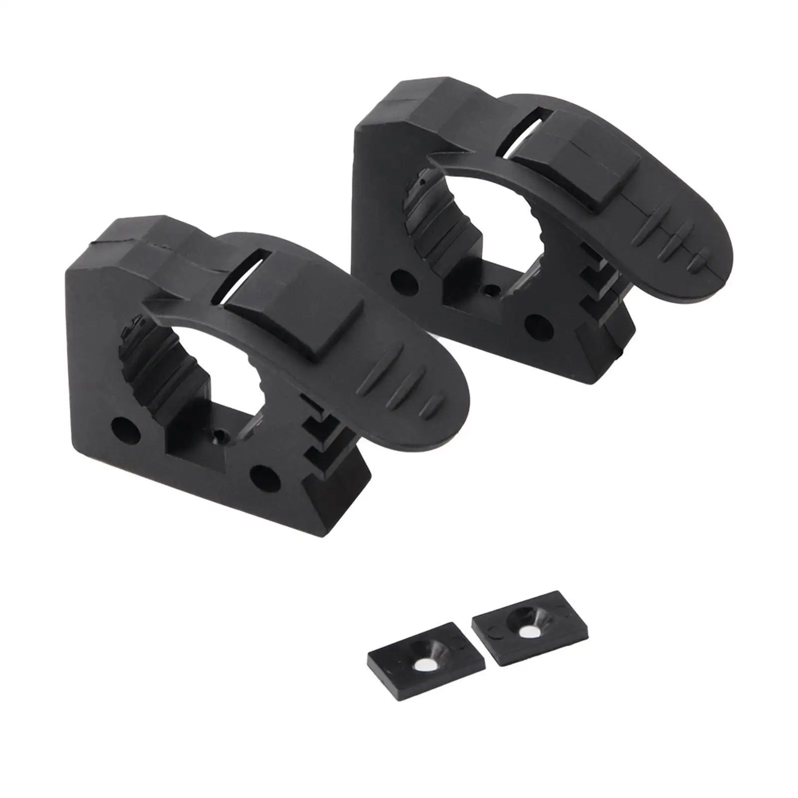 2Pcs Generic Quick Release Clamp Mount Professional Sturdy Easy Installation Rubber Clamp Mount Black for Truck Van Vehicle