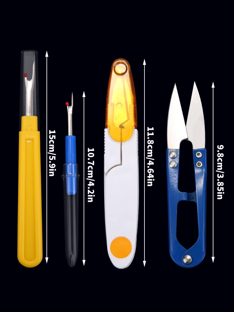 Sewing Seam Ripper Kit 4/6pcs Colorful Sewing Stitch Thread Unpicker Seam Ripper Thread Cutter Scissor For Thread Remove