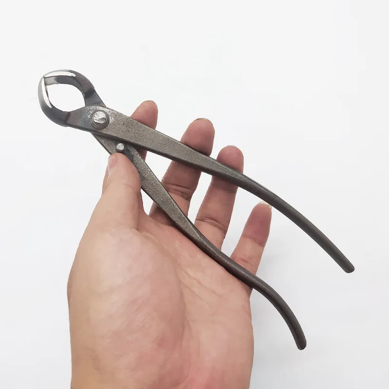 Bonsai Werkzeug 210mm Bonsai Zange Knopf Cutter Wurzel schere Zange konkave Kante Wurzel schnitt Zange Garten pflanze Schere Garten werkzeug 1x – Detail 1
