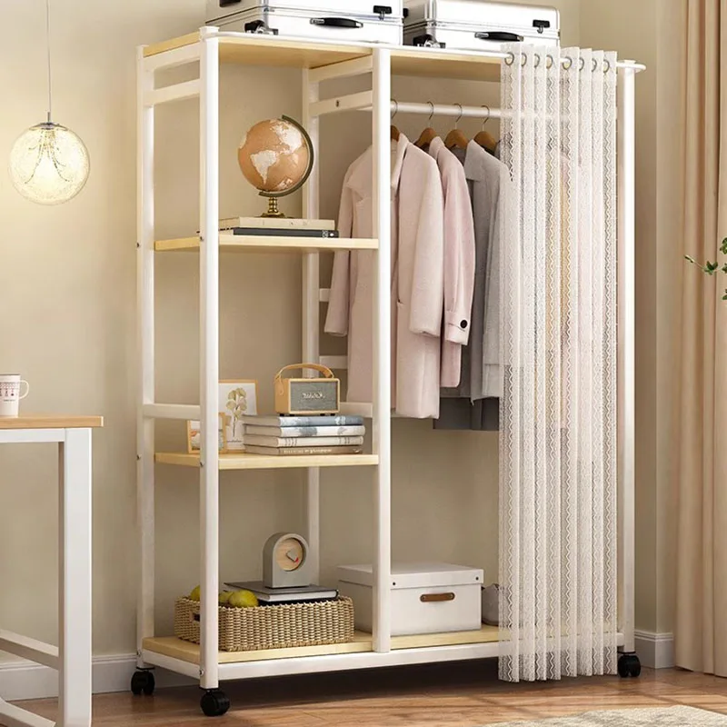 

Organizer Clothes Rack Hanger Stands Corner Shelf Display Modern Clothes Rail Metal Hanging Floor Racks De Casaco Hall Furniture