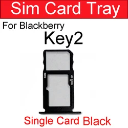SIM Card Tray Holder Replacement for BlackBerry - Premium Slot Socket Adapter (Key2 Black - Single)