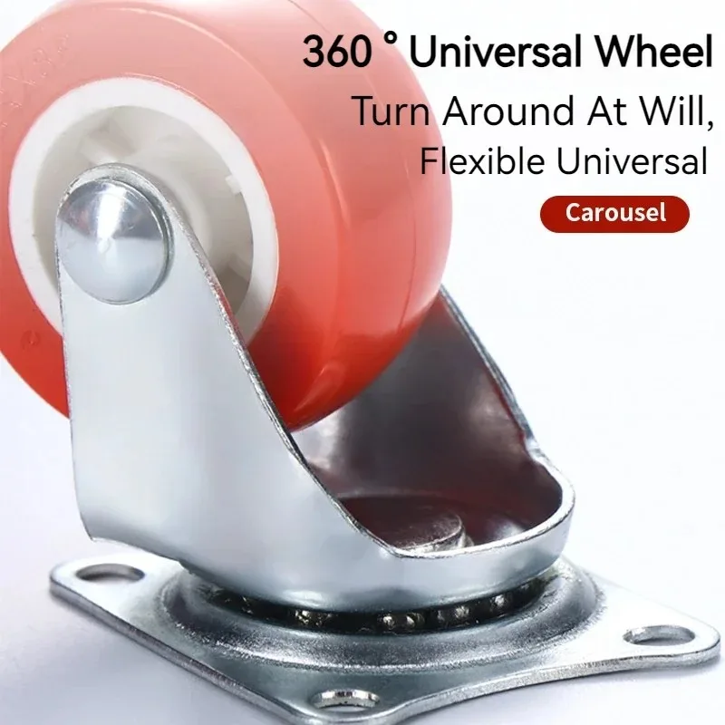 Furniture Casters 4/8PCS 1.5" Soft Rubber Universal Wheel Swivel Roller For Platform Trolley Accessory Furniture