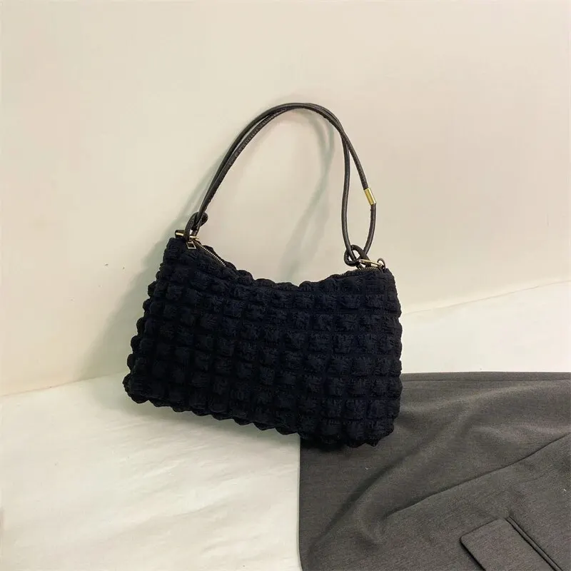 183426-a5123f.jpg 100 Polyester Solid Plaid One shoulder Women s Bag Handbag 100% Polyester Solid Plaid One-shoulder Women's Bag Handbag Mallzona