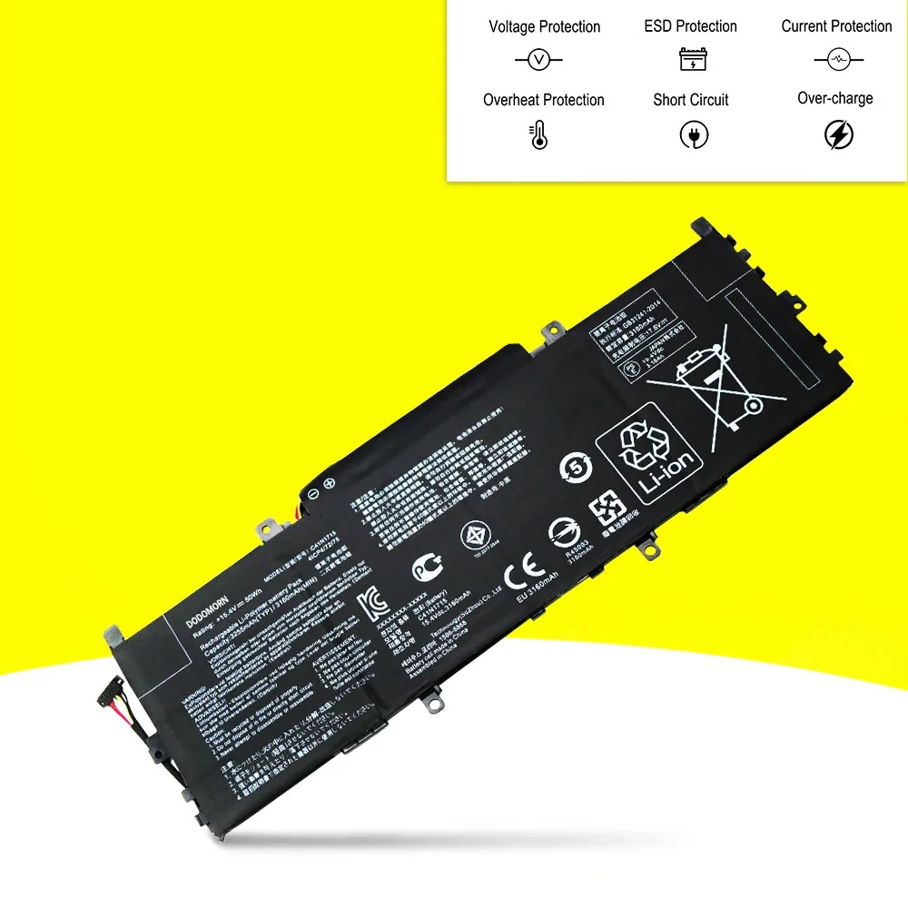 Bateria do Portátil para Asus Zenbook 13 C41n1715 Ux331ua Ux331un Ux331fn U3100un U3100fn 4icp4 75 0b20002760000 15.4v 50wh - Imagem 3