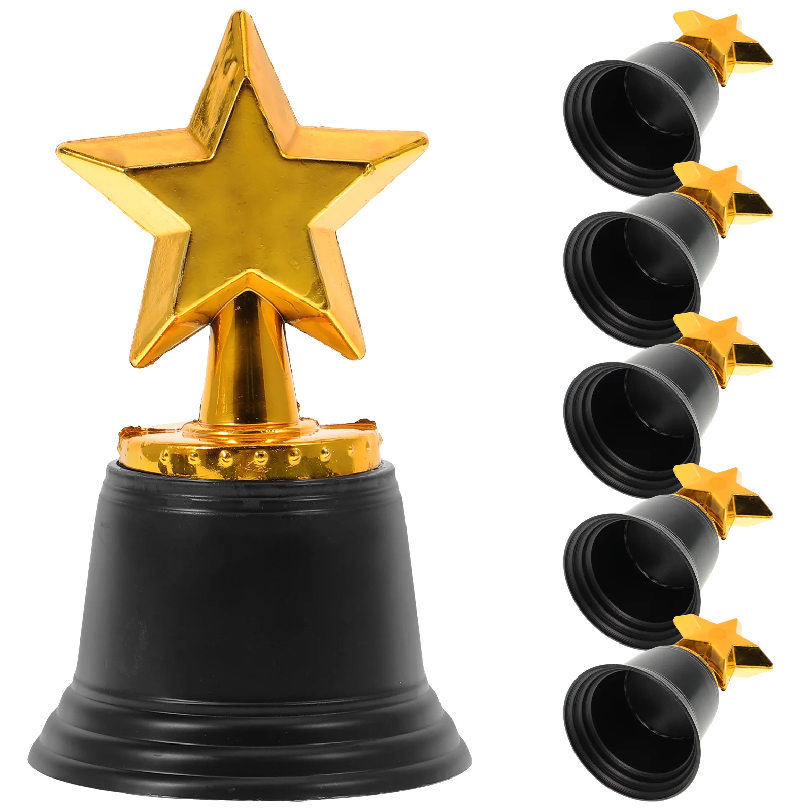 

6pcs Golden Award Star Trophy Reward Prizes for Party Celebrations Ceremony Appreciation Gift Awards