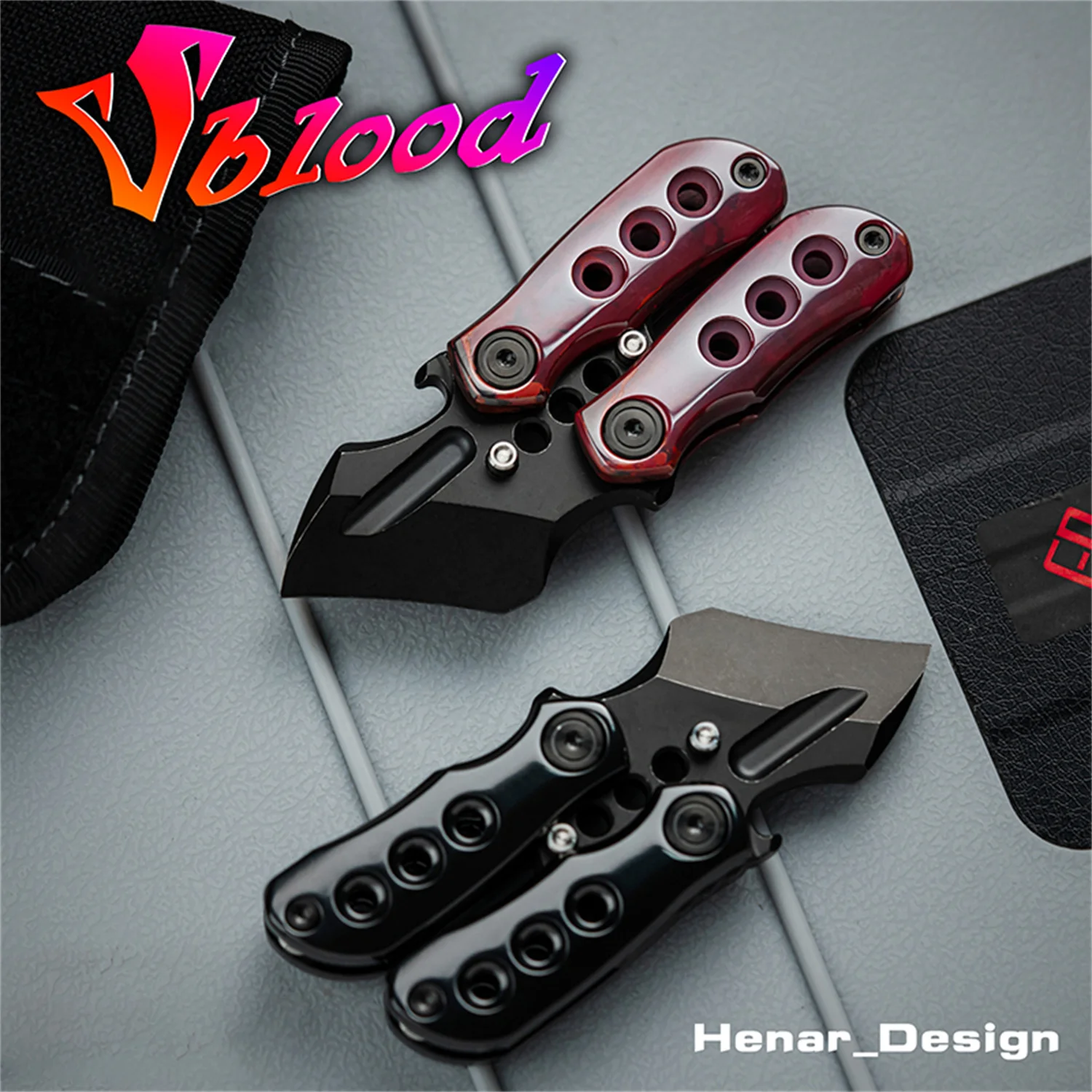 WANWU EDC Vblood Titanium alloy TC21 Compact Utility Knife