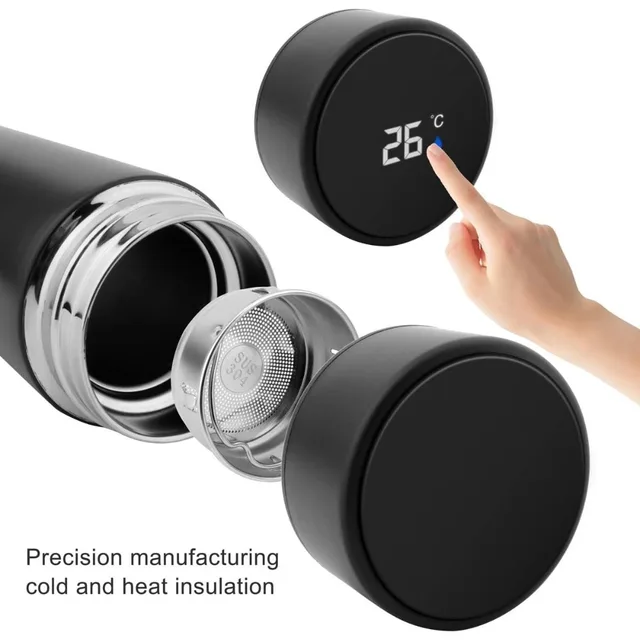 500mlStainless Steel Thermos Cup Leak proof Double layer Insulation LCD Temperature DisplayIntelligentTemperatureDisplayReusable 6