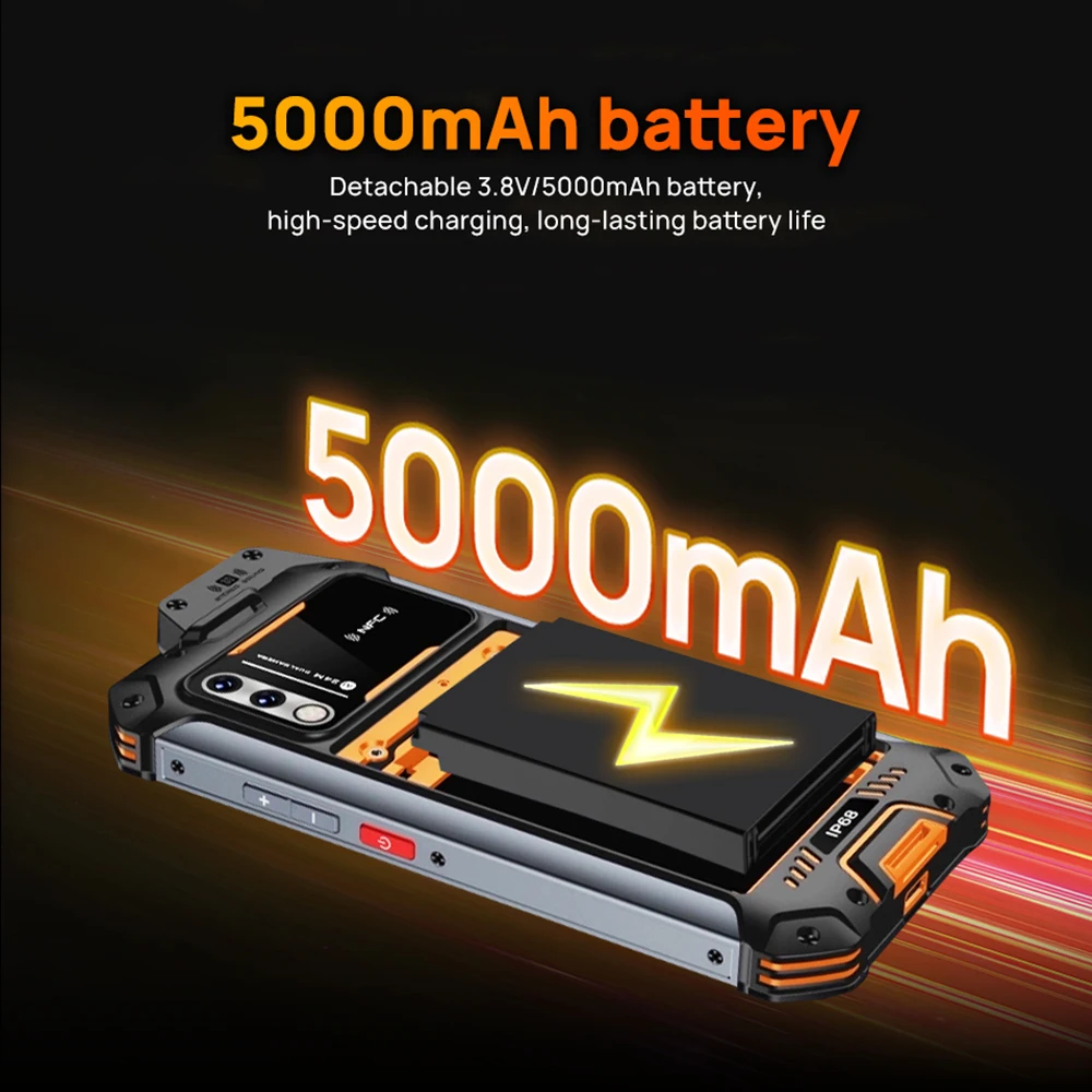 ATEX Explosion-proof IP68 Smartphone UNIWA W888 4GB 64GB Andriod 11 6.3 Inch NFC Cellphone Walkie Talkie 4G Mobile Phone 4