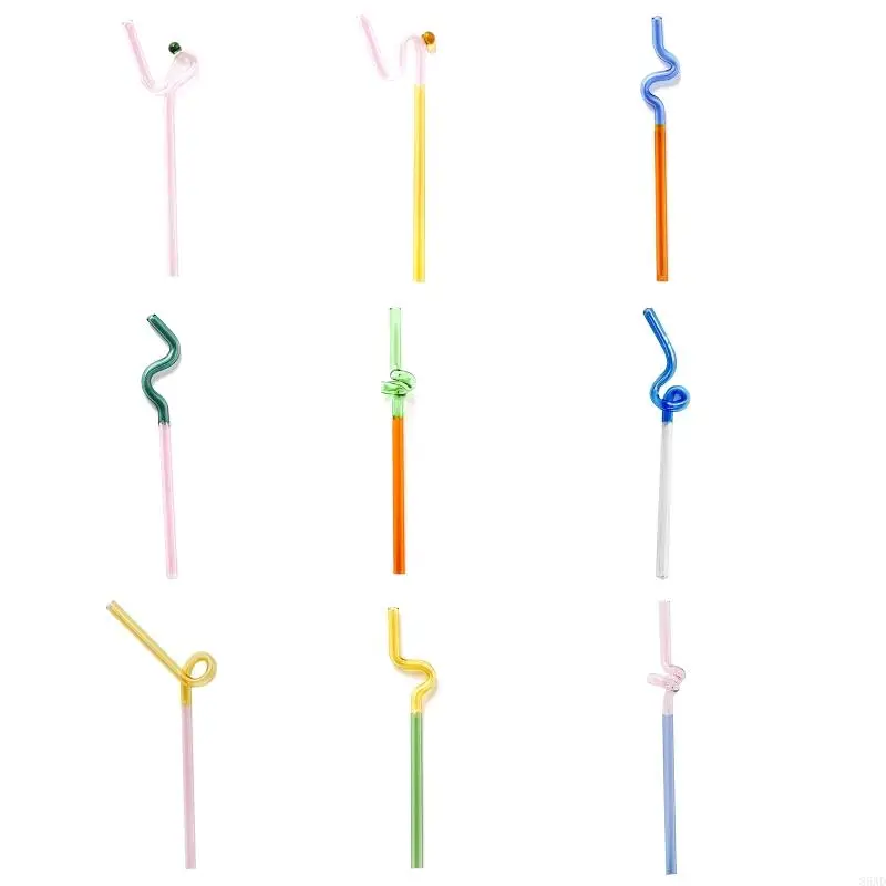 85AD Lovely Coffee Mixing Twsiting Straws Reusable Straw and Twisting Design Gift for Party Home Household Kitchen
