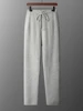 2024 Men's 100% Merino Wool Knit Trousers Autumn Winter Thick Pencil Pants  Soft Warm Cashmere Pants Basic Smart Casual Pants 3