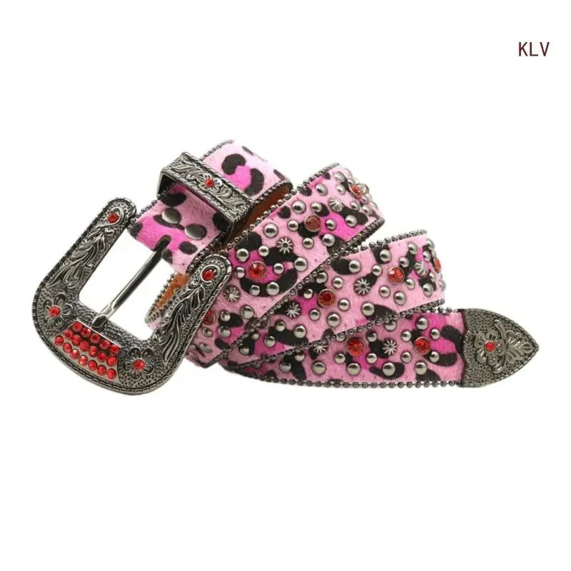 

Поясной ремень в стиле вестерн с пряжкой, поясной ремень из искусственной кожи для джинсов, пальто, юбки, декор 6XDA