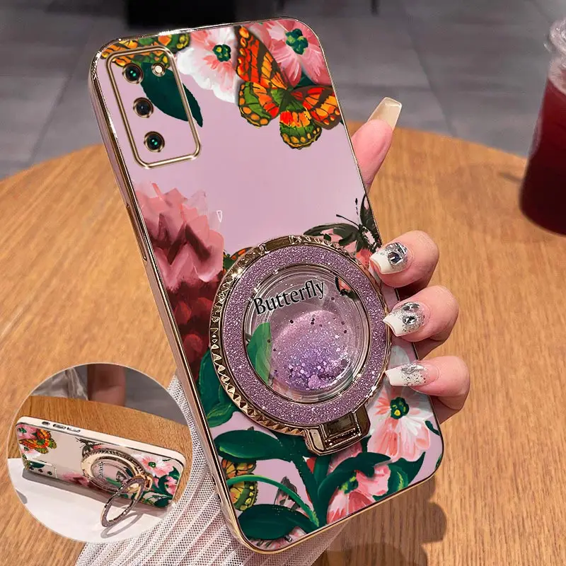 Colorful Butterflies Plating Phone Case Cover
