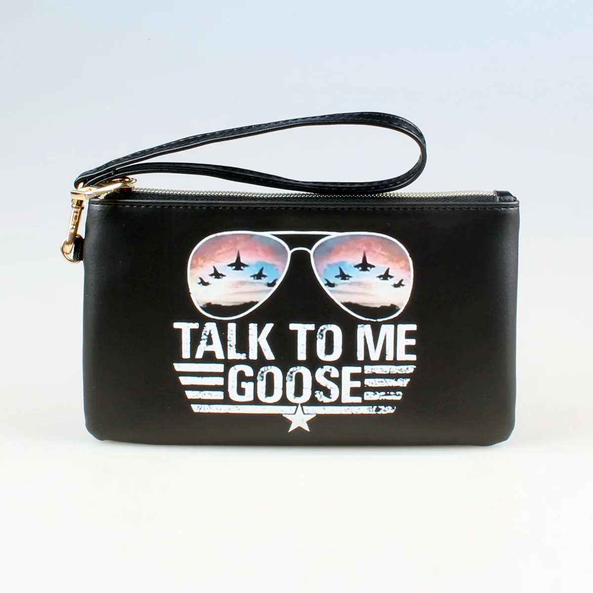 Minimalist Letter Printing  Wallet, Zipper Lightweight Women's Clutch Wallet With Wristband