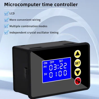 Interruttore timer digitale programmabile Controllo relè DC 12V 24V AC 110V 220V Regolatore temporale Relè di ritardo Temporizzazione ciclo On/Off