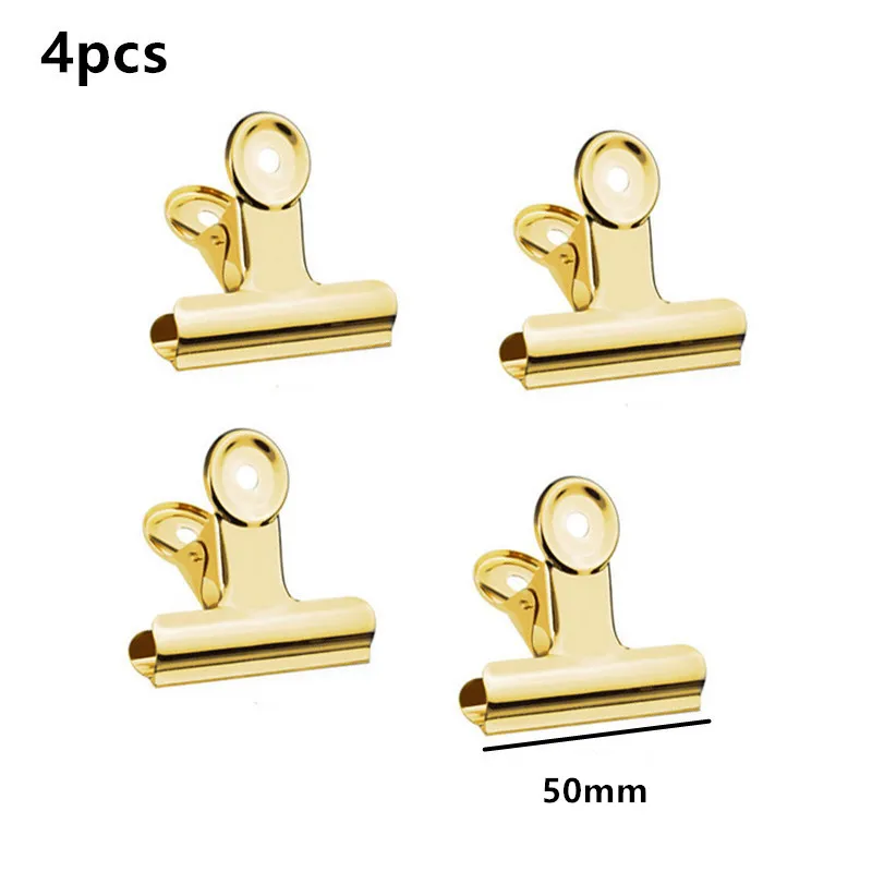 Multi-Color Round Metal Clamp Clips - Ideal for Students and Office Supplies