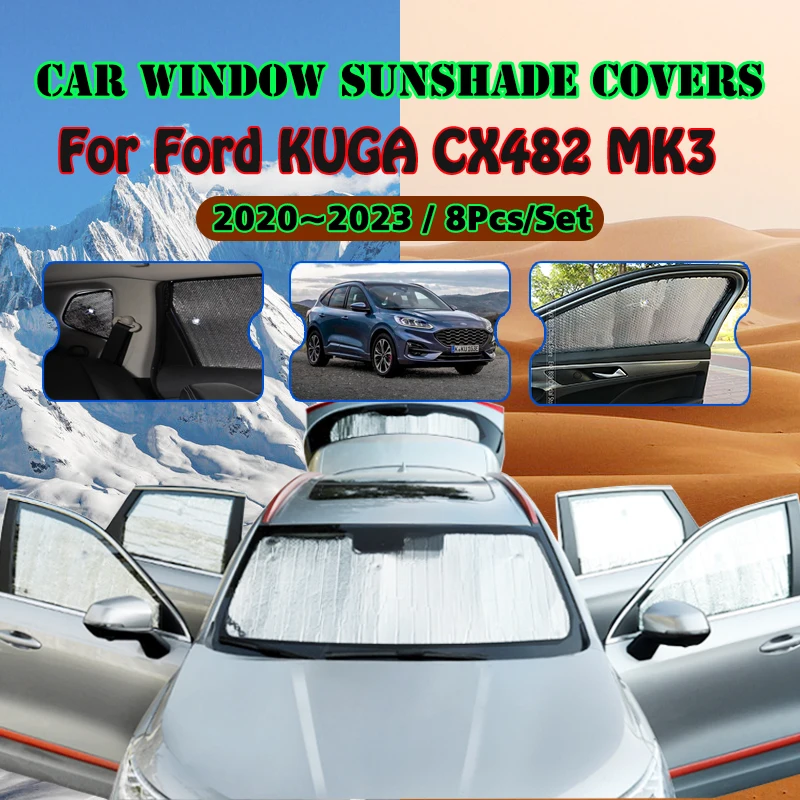 Auto Voll schutz Sonnenschutz für Ford Kuga MK3 CX482 2020 2021 2022 2023  Anti-UV-Sonnenschutz Fenster Sonnenschutz Abdeckung Autozubehör - AliExpress