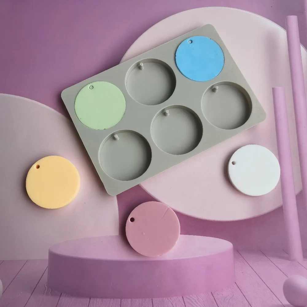 DIY Clay Aromatherapy Tablets Silicone Molds Crafts Hanging Ornaments