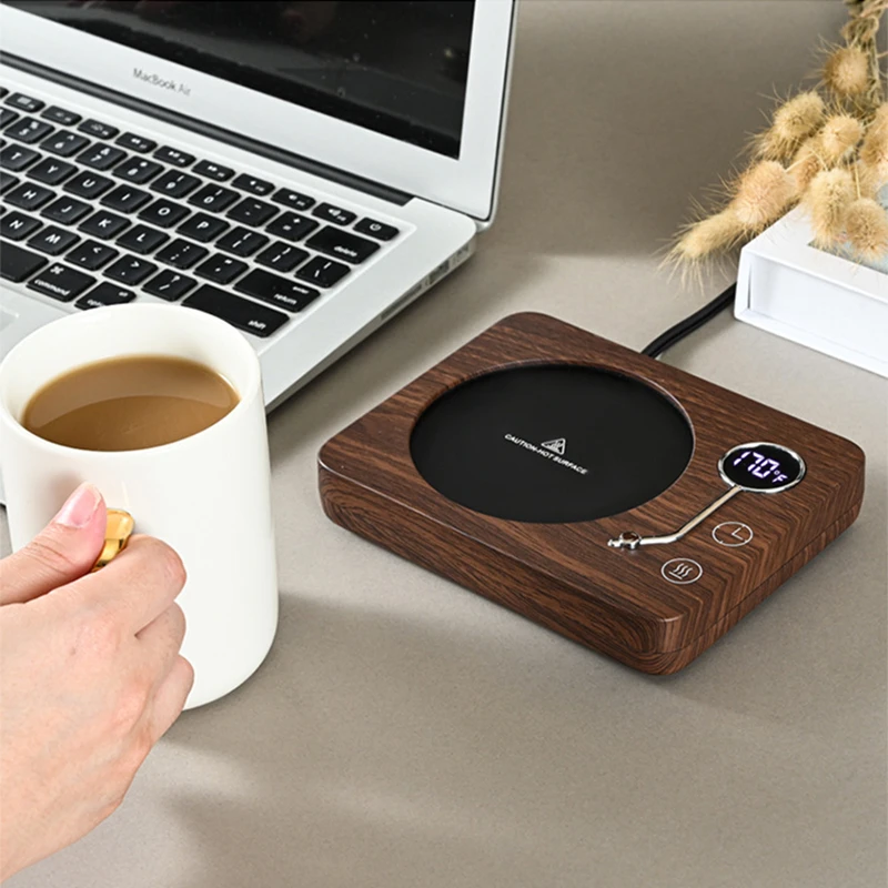 Smart Coffee Mug Warmer Electric Heating Coaster for Milk Tea Water 3 Temperature Setting Timing-off Cup Heater Keep Drinks Warm 2