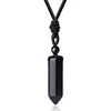 Tree of Life Wire Wrapped Natural Black Onyx Hexagonal Moon Pendant Pyramid Ping Buckle Hand-woven Necklaces Women Men Jewelry 2