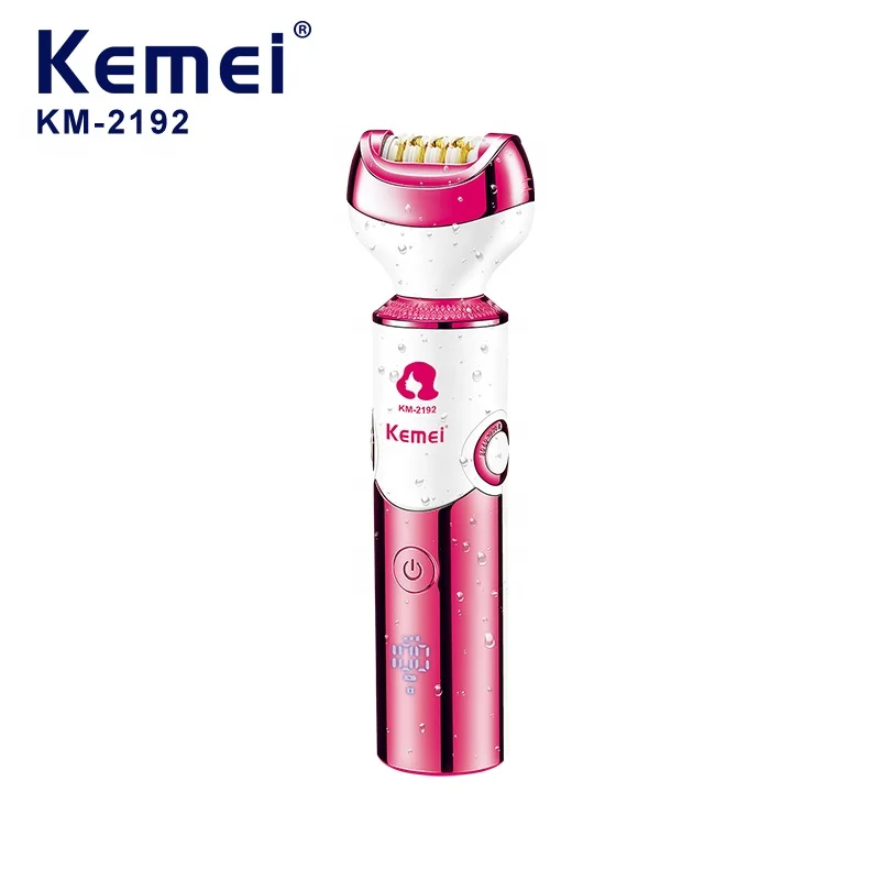 KEMEI Km-2192 Rechargeable Professional Epilator Hair Removal Electric Hair Epilator Lady Shaver For Women 5