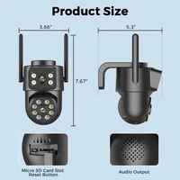 ANBIUX 4K 8MP WiFi caméra de Surveillance 4MP 4X Zoom numérique PTZ IP double objectif AI humain détecter caméra de sécurité extérieure ICSEE App 6