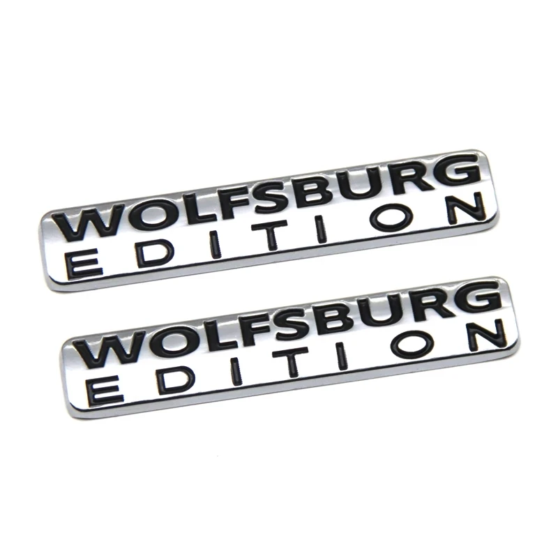 Metal Chrome WOLFSBURG EDITION Car Trunk Rear Fender Emblem Badge Decal Stickers |