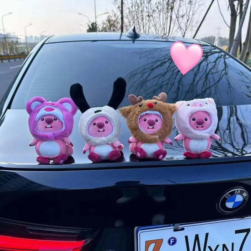 

Anime Beaver Loopy Car Rear End Decorative Pendant Kawaii Cartoon Car Accessories Plush Doll Car Trunk Decoration Children Toys
