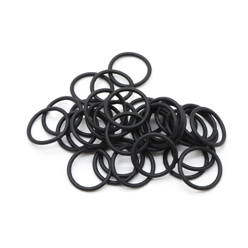 50pcs NBR O Ring Seal Gasket Thickness CS 1mm OD 3~50mm Nitrile Butadiene Rubber Spacer Oil Resistance Washer Round Shape Black rubber o rings,sealing gasket,rubber washers,keycap o rings,silicone o rings