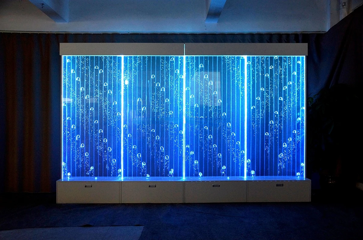 デジタル制御LEDウォーターバブルウォール、ハイテクルーム仕切り 