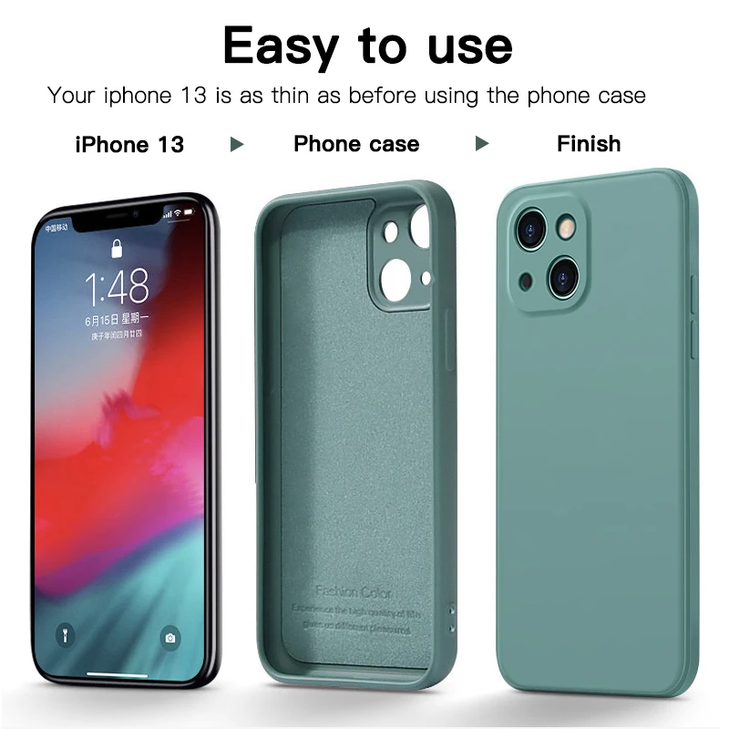 Premium Liquid Silicone Shockproof Phone Case - Enhanced Durability & Comfort