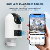 Jooan 4K HD WiFi caméra de Surveillance double objectif extérieur sécurité à domicile PTZ IP caméra suivi automatique CCTV Audio vidéo Surveillance 3