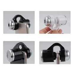 Enhanced Portable Mobile Phone Magnifier with 30X Glass Lens and Illuminant Identification Loupe (WHITE)
