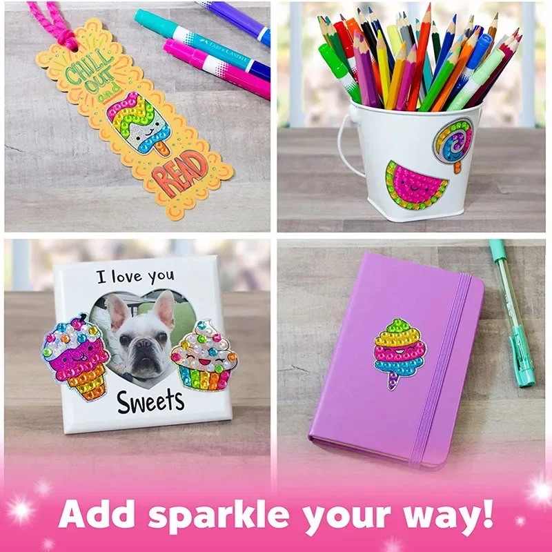 Kids DIY Painting Stickers Kits Handmade Decor Mosaic Sticker Paint By Numbers Kit Art Craft For Girls Boys Gift craft toys