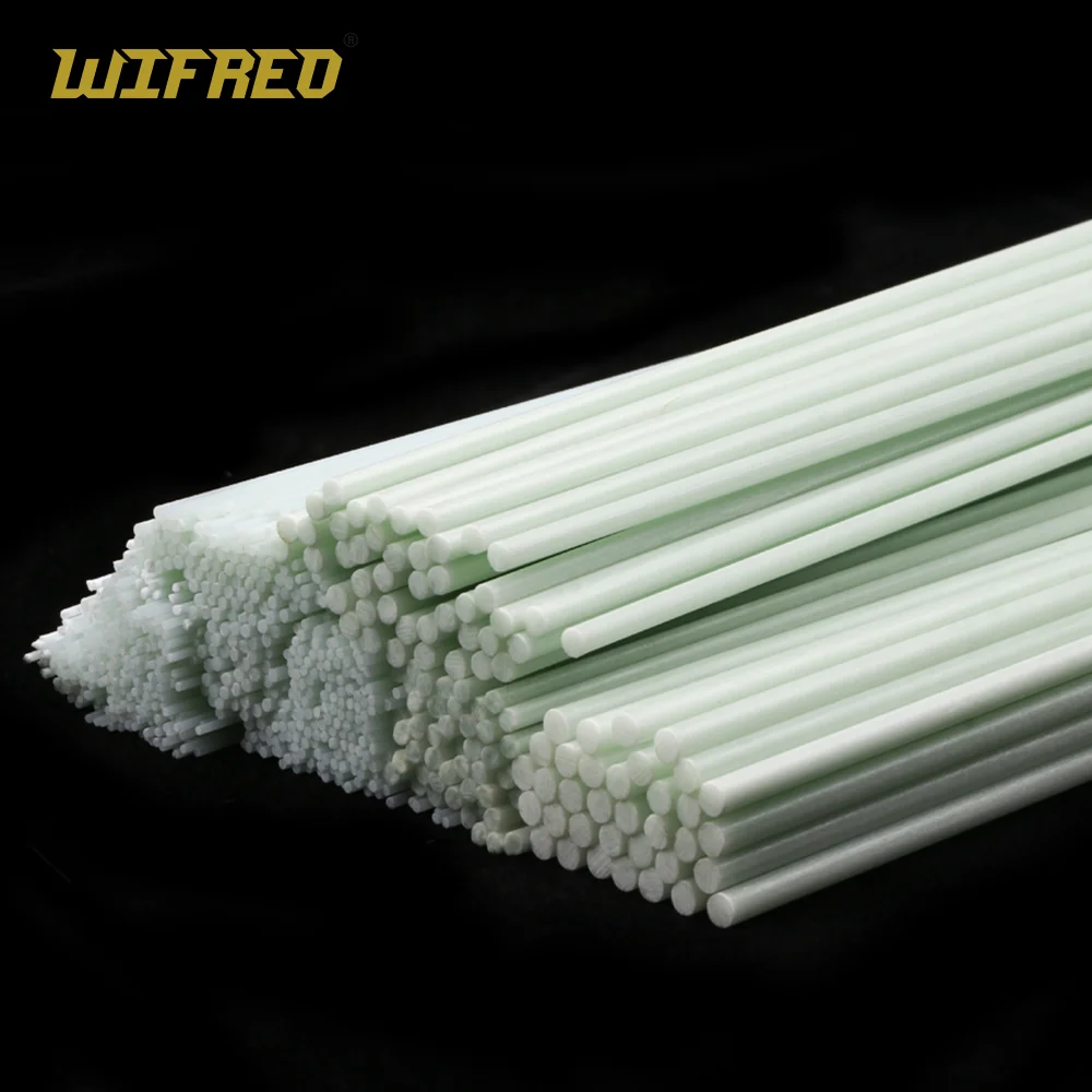 Wifreo Fiberglass Sticks Glass Fiber Rod Solid Fiberglass Bar For Fishing Float Tail Jig Hook Fishing Lure Bait Accessories wifreo 40pcs turbo propeller spinner blade rotating metal blades for fishing flies hook fishing lure bait accessories tackle