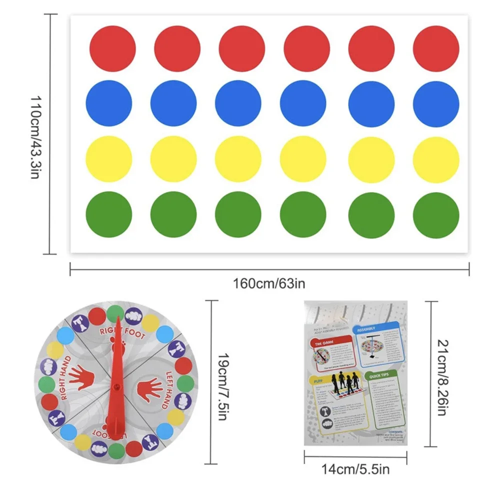 Family Party Twister Body Twisting Toy Parent-child Interaction Family Company Gathering Multiplayer Game Balance Blanket 5