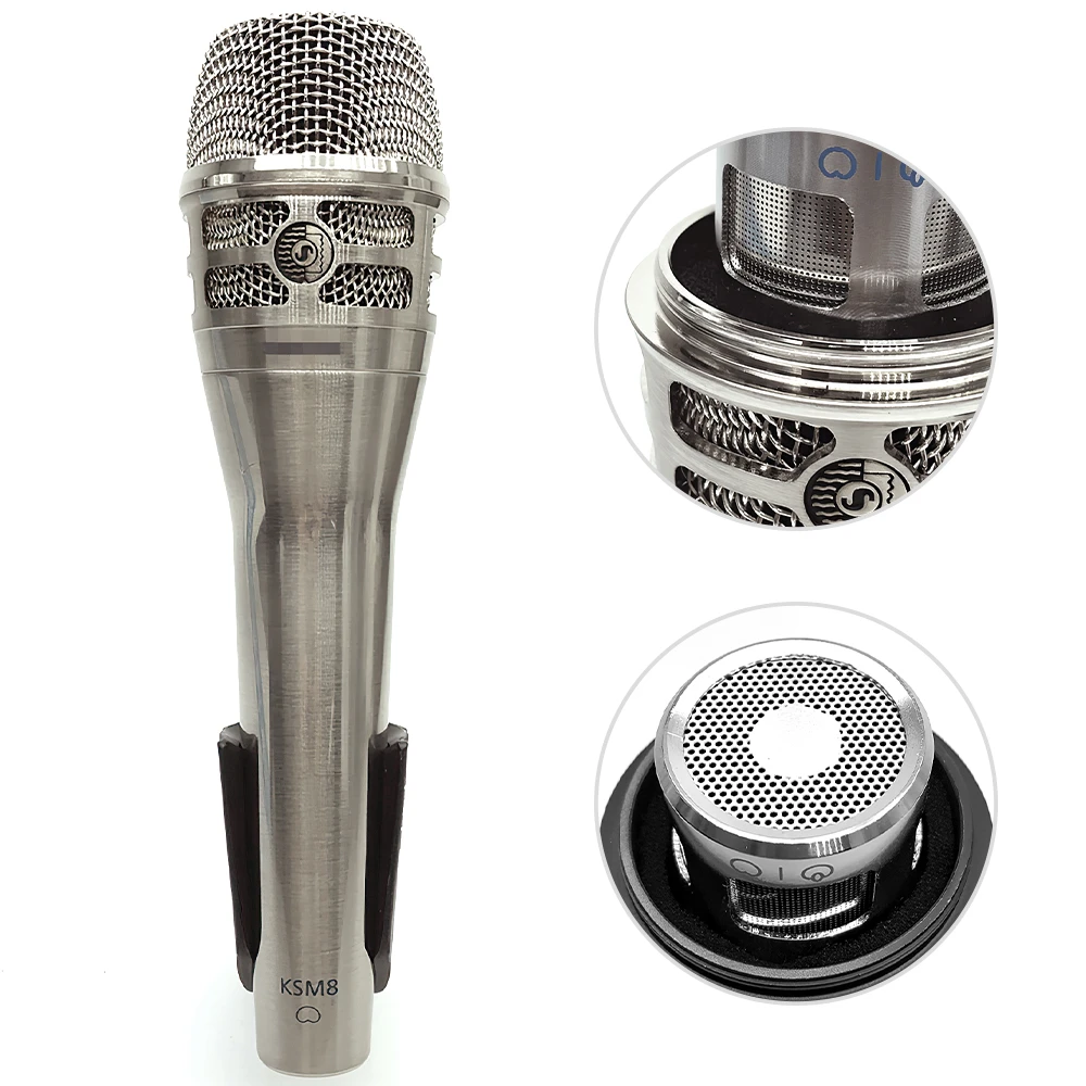 Professional Dynamic Handheld Microphone For Shure Ksm8 Karaoke Wired Microphone With Clip High