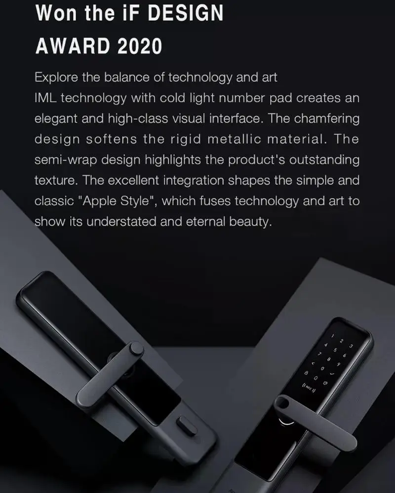 Original Smart Door Lock N200 Fingerprint Bluetooth Password NFC Unlock Remote