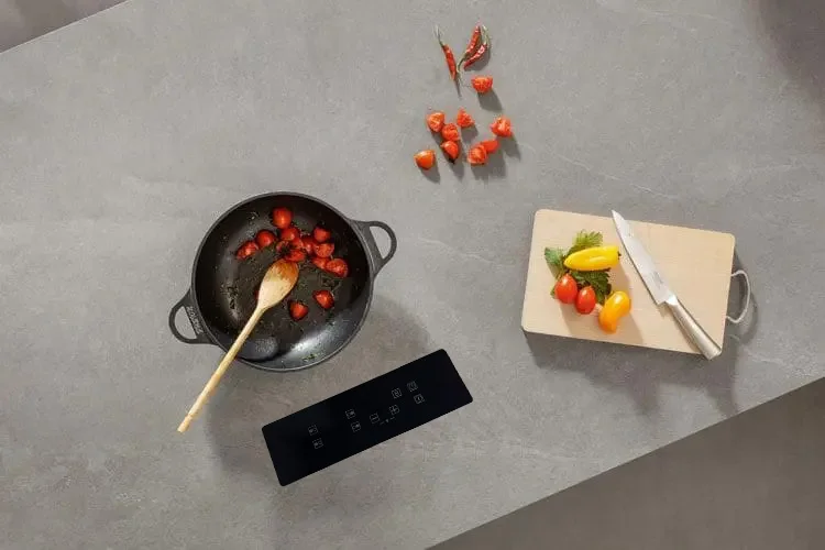 Invisible Built In induction cooker Under Granite Marble Countertop Hidden 4 burner Hob Separated Control