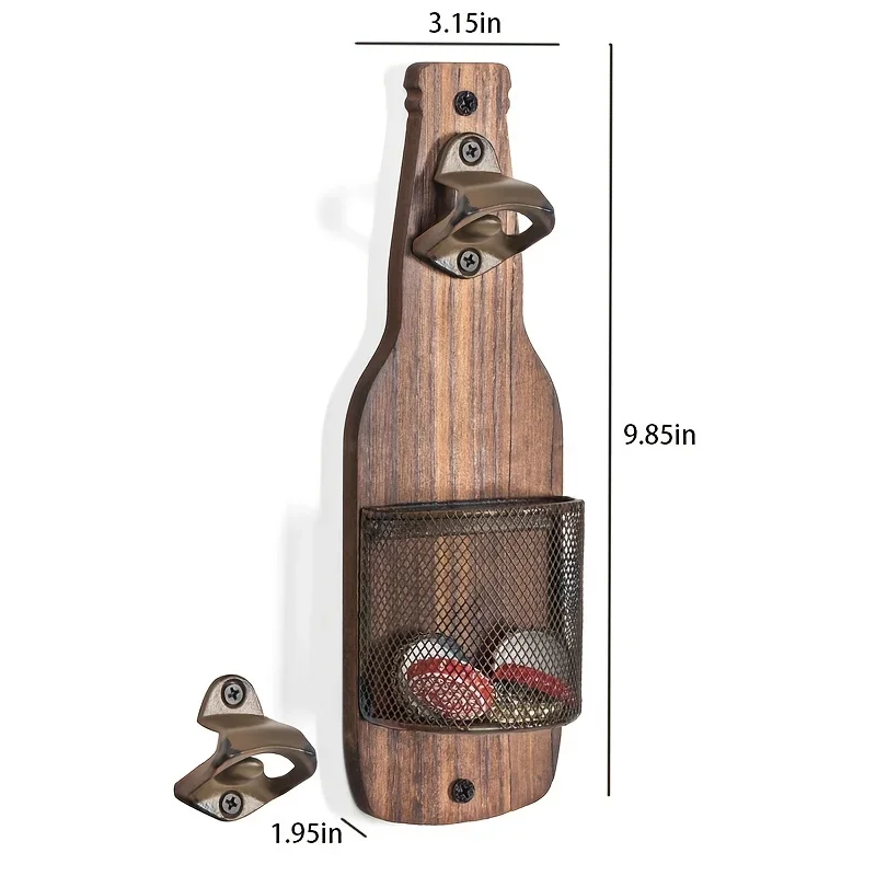 1pc Industrial Style Beer Bottle Opener - Multi-functional Wall Decoration Pendant for Catering and Bar Use