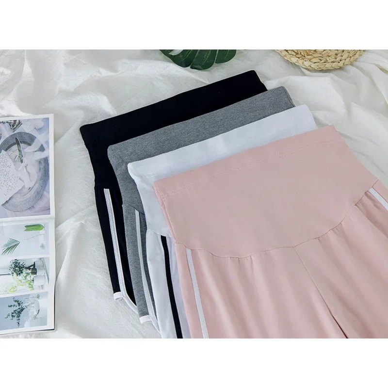100% Cotton Thin Casual Shorts for Maternity Wide Leg Loose High Waist Belly Home Wear for Pregnant Women Summer Pregnancy Youth pregnant shorts