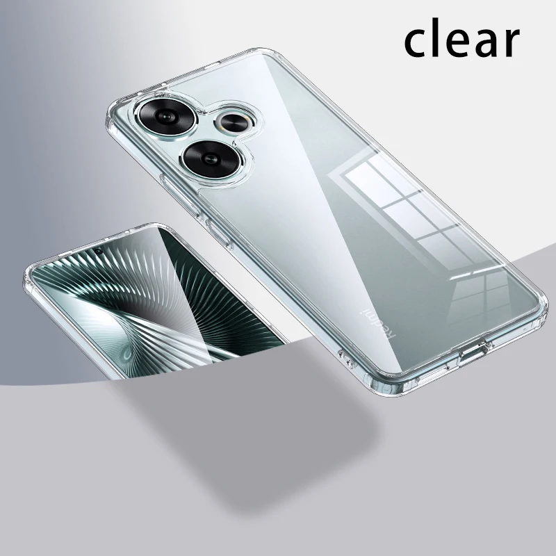 Matte Frosted & Transparent Ice Crystal Shockproof Rugged Protective Armor Case