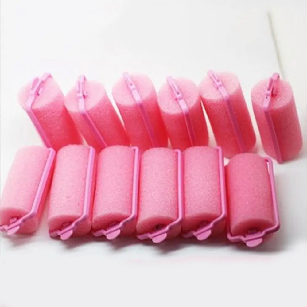 12Pcs/Bag Soft Sponge Foam Cushion Hair Rollers Hair Styling Rollers Curlers Twist Tool Salon Barber DIY Curls Hairdressing Tool