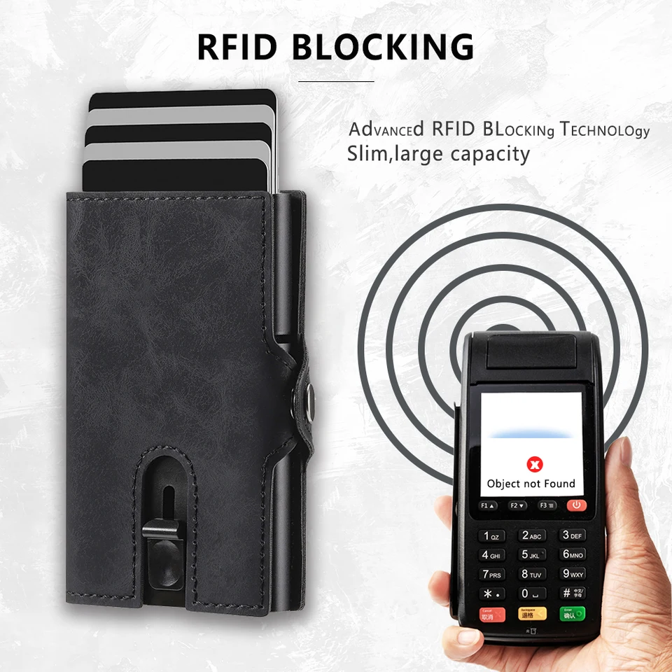 Men's Slim RFID Leather Wallet - Genuine Leather Card Holder With TÜV Tested RFID Protection 7 thumbnail image