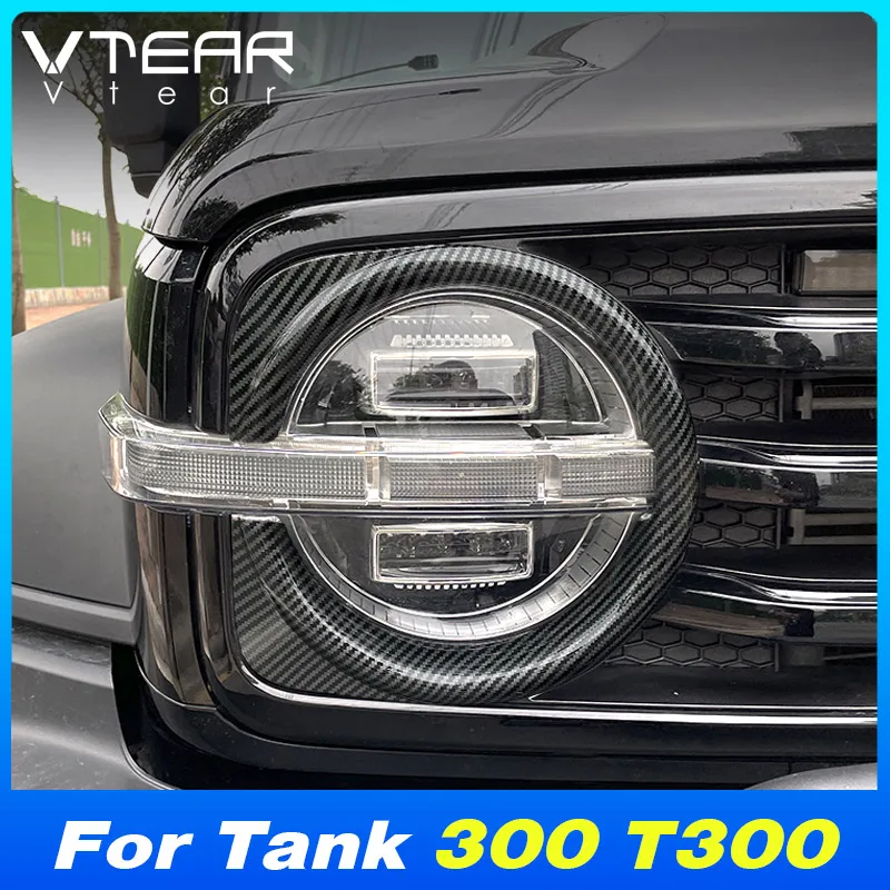 Vtear Car Lights Frame Trim Cover Lampada Protettiva Per Esterni Styling Decorazione Parti Accessori Per Wey Gwm Tank 300 T300 2023