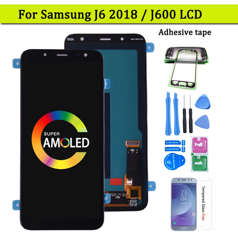 Super AMOLED For Samsung Galaxy J6 2018 J600 J600F J600Y LCD screen Display and touch Glass pannel Assembly | Мобильные телефоны и