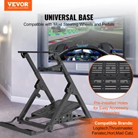 SucceBuy Foldable Racing Steering Wheel Stand Height Adjustable Universal Base Compatible with Logitech & Thrustmaster  Wheel - Image 2