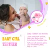 Newborn essential teething teethers, food-grade silicone material children's toys, teething relief, BPA-free, newborn baby gifts 2